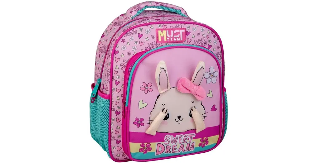Olcsó Luna Must Team nyuszis lekerekített 2 rekeszes ovis hátizsák 27×10×31 cm