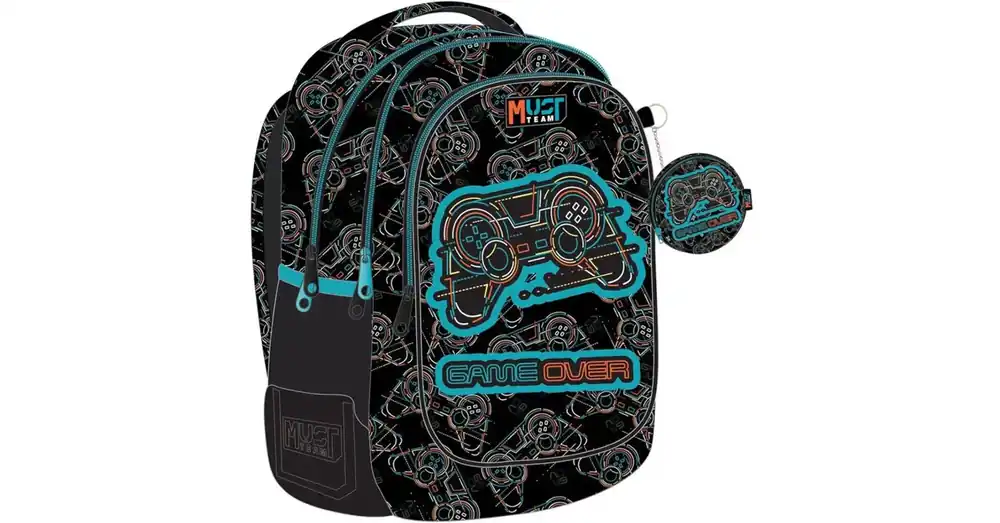 Luna Must Team Game on focilabda mintás lekerekített 3 rekeszes iskolatáska, hátizsák 32×18×43 cm Vásárlói kedvenc