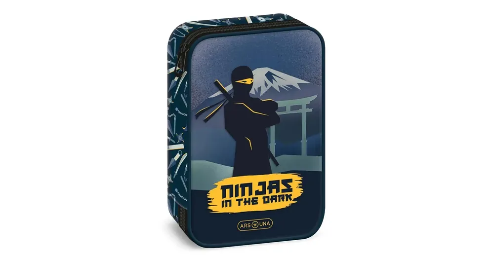 Végkiárusítás Ars Una Ninjas in the Dark többszintes tolltartó 15,5×22,5×4,5 cm