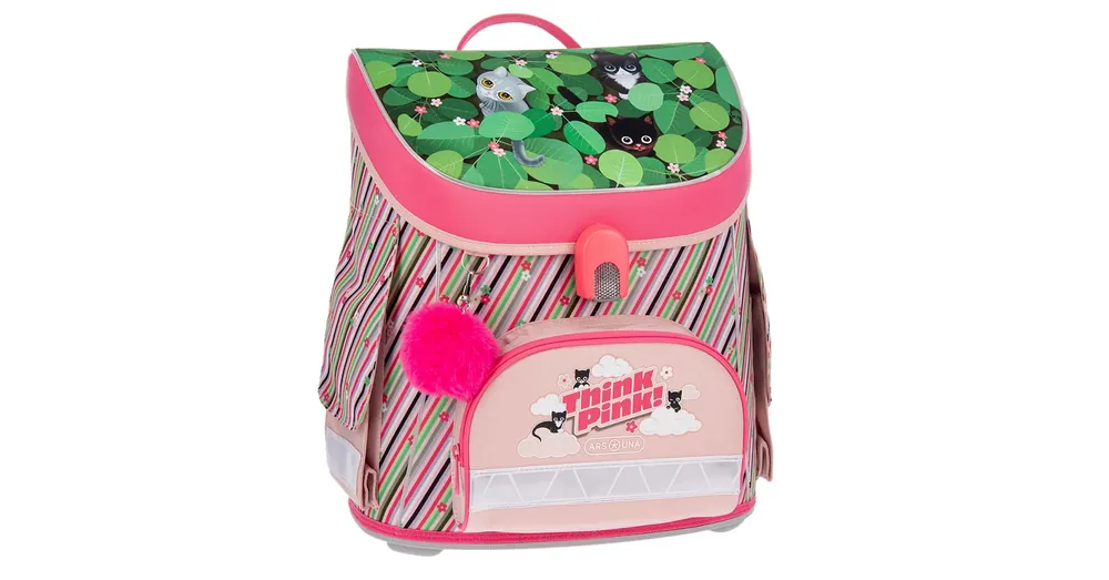 Ars Una Think Pink kompakt ergonomikus mágneszáras iskolatáska, hátizsák 33×41×24 cm Exkluzív ajánlat