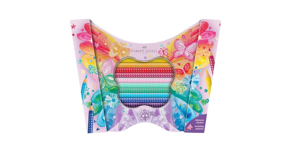Legnépszerűbb Faber-Castell Sparkle Butterfly 20 db-os színes ceruza készlet fém dobozban