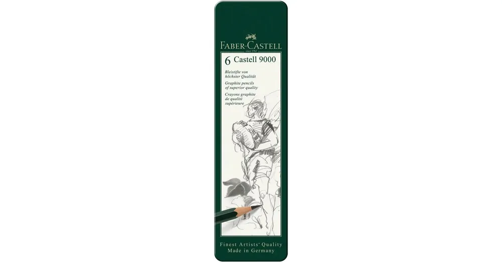 Szuper akció Faber-Castell Castell 9000 Grafitceruza 6 db-os szett fém dobozban