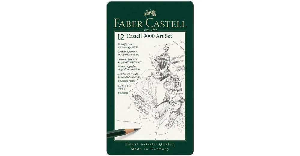 Azonnal elérhető Faber-Castell Castell 9000 Grafitceruza 12 db-os szett fém dobozban