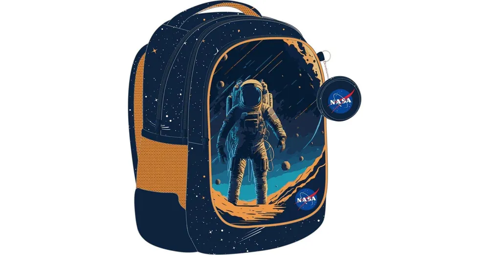 Olcsóbb Luna NASA lekerekített 3 rekeszes iskolatáska, hátizsák 32×18×43 cm
