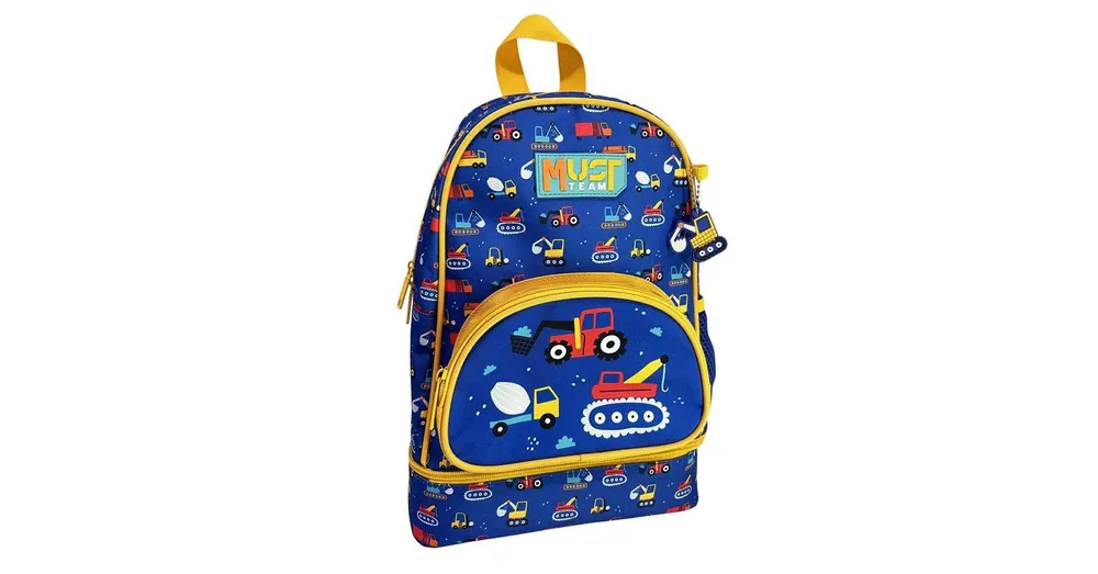 Gyors szállítás Luna Must Team Munkagép mintás lekerekített, izoterm ovis hátizsák 25×14×36 cm