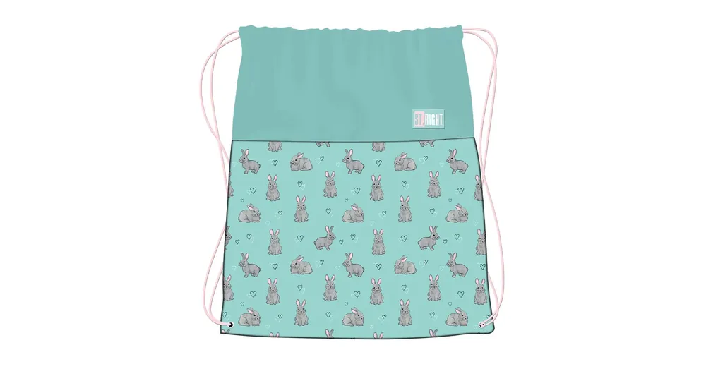 Biztonságos fizetés St.Right Grey Rabbits tornazsák, sportzsák 43×34 cm