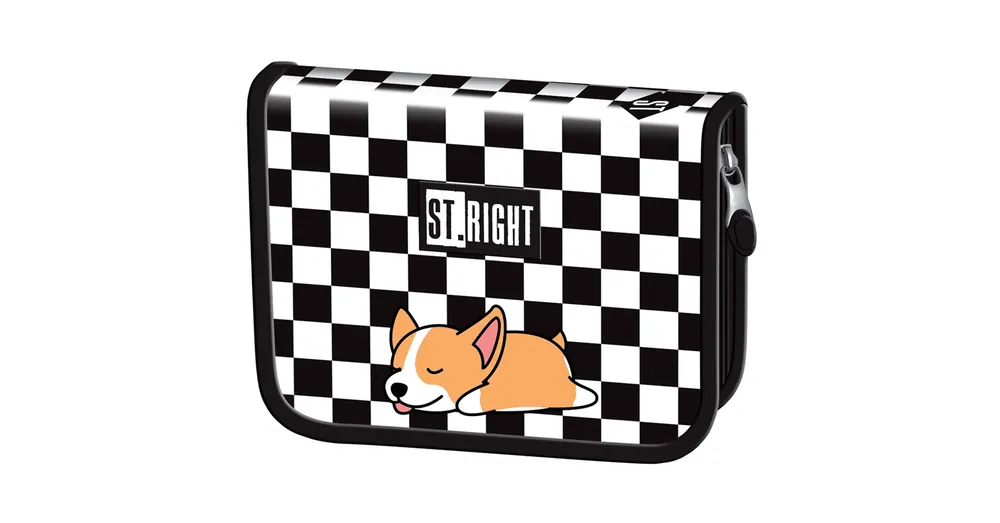 Népszerű St.Right Sleepy Corgi kutyusos kihajtható tolltartó PC03 20,5×14×3,5 cm