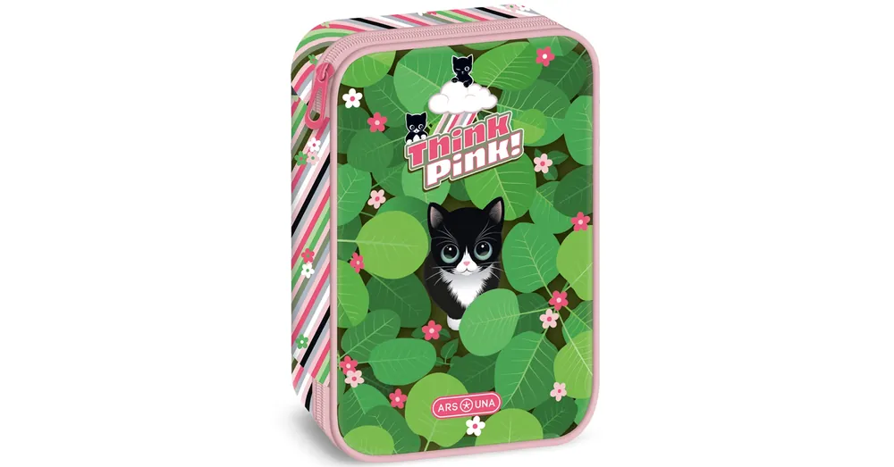 Ars Una Think Pink cicás többszintes tolltartó 15,5×22,5×4,5 cm Szuper ajánlat