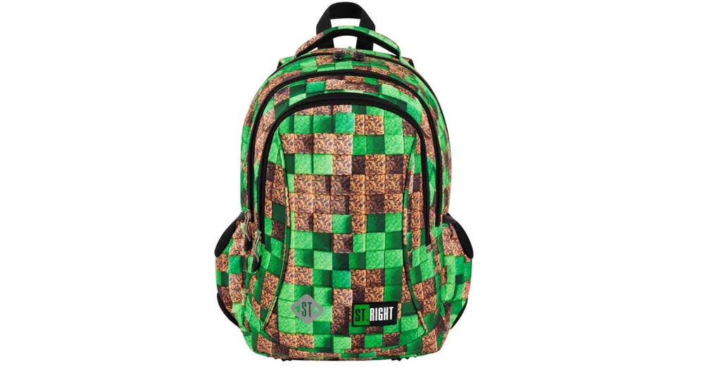St.Right Pixel Cubes háromrekeszes ergonomikus iskolatáska, hátizsák BP26 39×27×17 cm Expressz szállítás