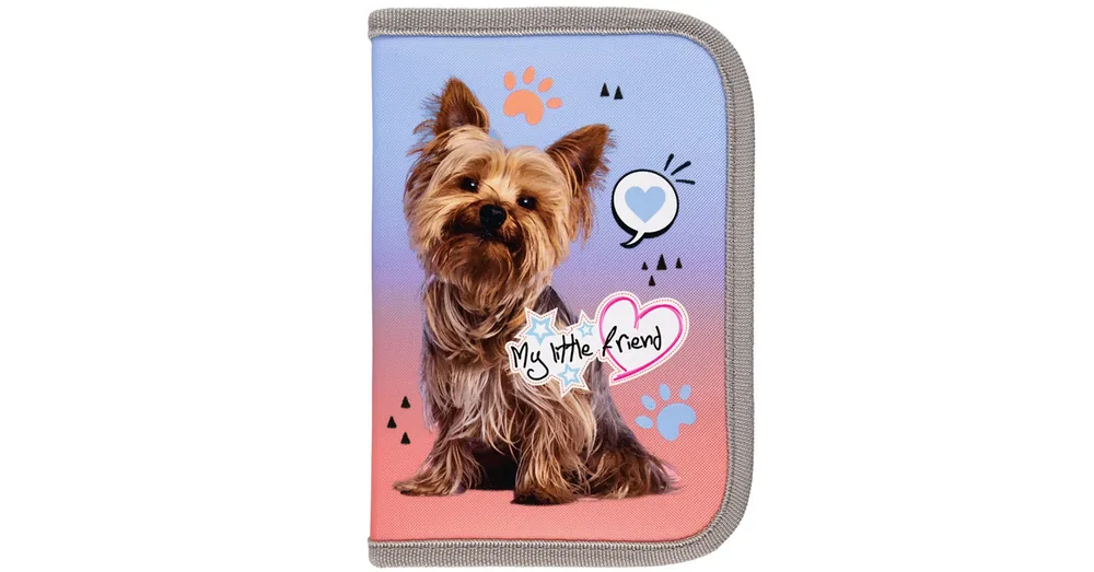 My Little Friend – Grey Yorkie mintás kihajtható tolltartó 21×14×3,5 cm Végkiárusítás