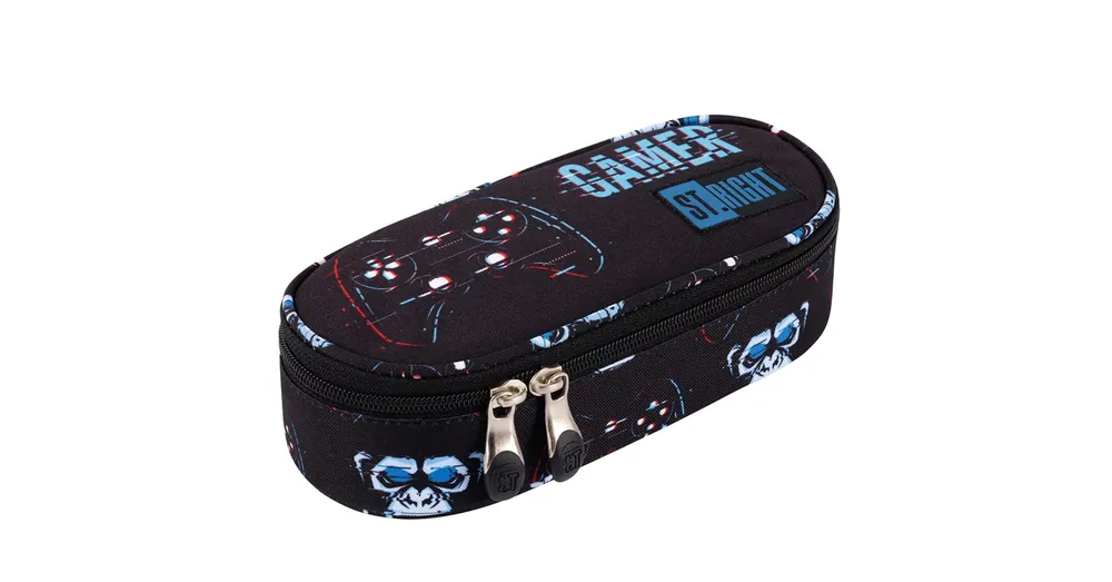 St.Right Blue Gamer fekete-kék színű ovális tolltartó 23 cm Gyors kiszállítás