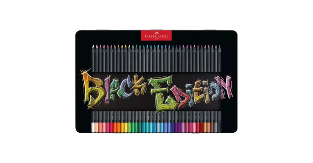 Alacsony ár Faber-Castell Black Edition színes ceruza 36 db-os szett fém dobozban