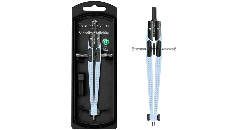 Vásárlói kedvenc Faber-Castell GRIP égkék körzőszett gyorsállítóval