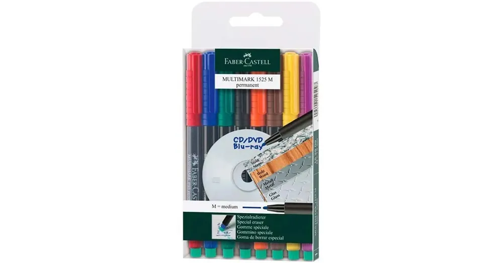 Biztonságos fizetés Faber-Castell Multimark M Alkoholos Filctoll Készlet 8 szín