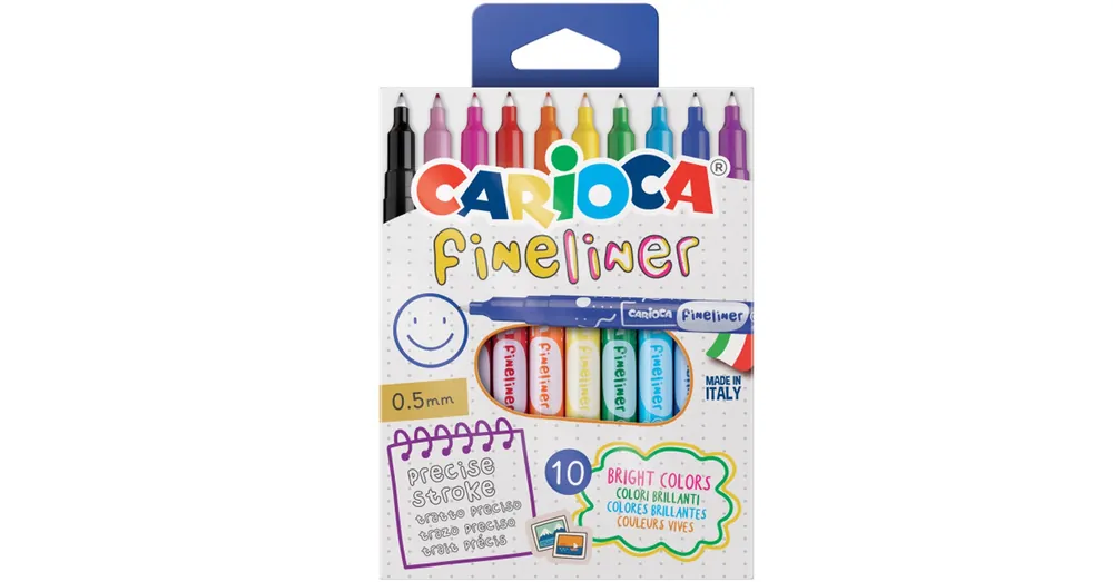 Fineliner 10 db-os tűfilc szett 0,5 mm – Carioca Ne maradj le