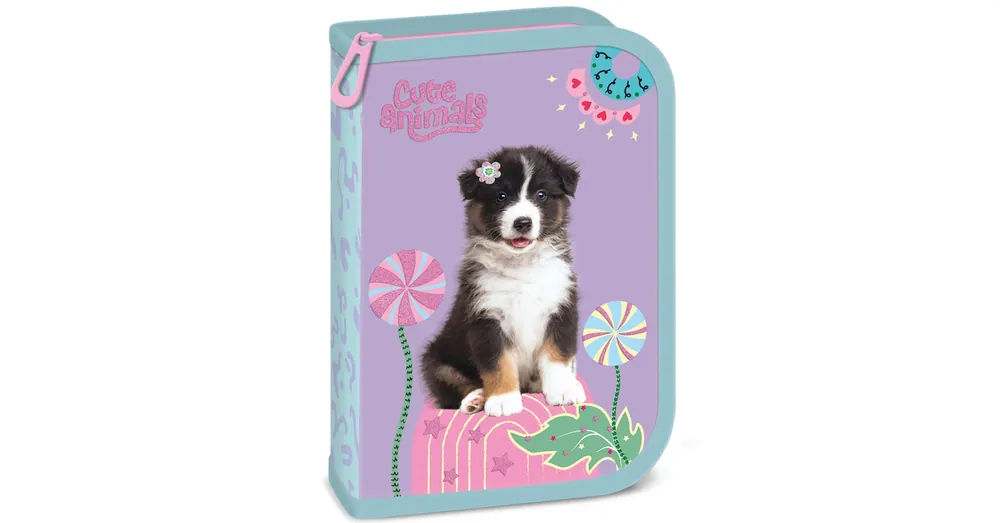 Legjobb ár Ars Una Cute animals Aussie kutyás kihajtható töltött tolltartó 13×19×4 cm