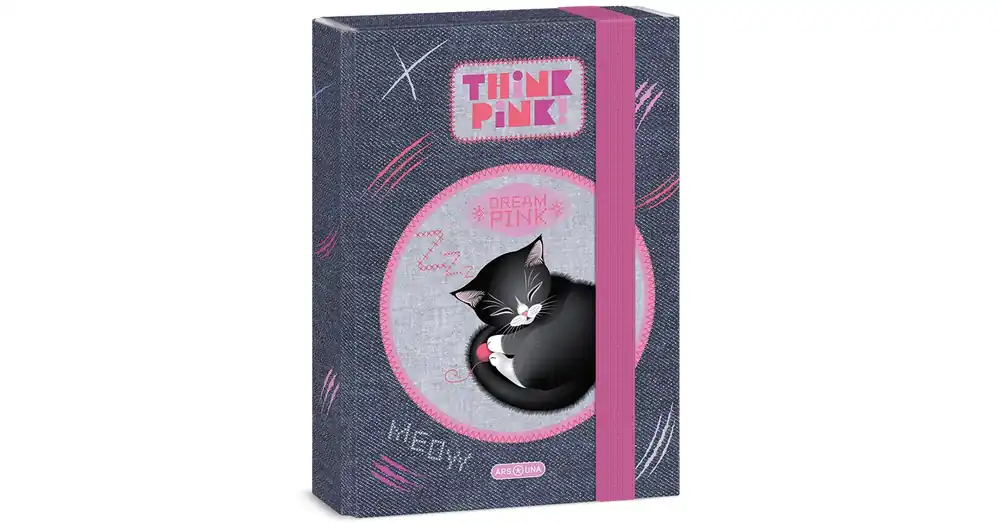 Akció Ars Una Think Pink cuki cicás füzetbox A/5
