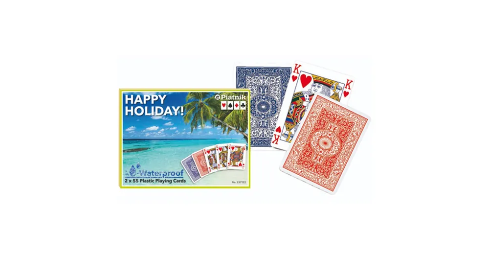 Szuper ajánlat Happy Holiday vízálló plasztik römi kártya 2×55 lap – Piatnik
