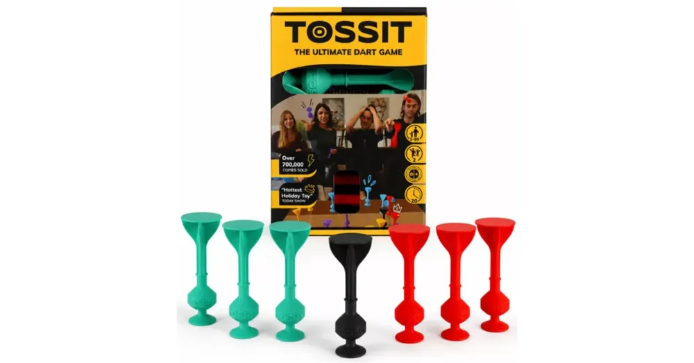 Csak ma Tossit Starter Pack piros-türkiz szilikon tapadókorongos darts társasjáték