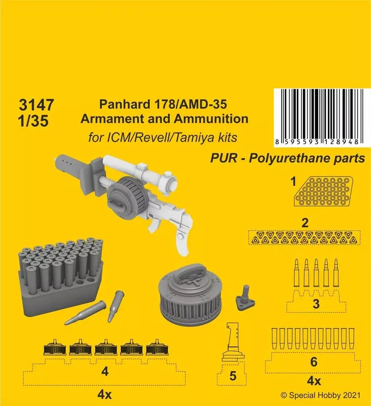 Biztonságos fizetés CMK Panhard 178/AMD-35 Armament and Ammunition (ICM/Revell Tamiya kits) 1 35 (129-3147)