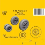 CMK F-4B Phantom Wheels (from Tamiya kit) 1 48 (129-4423) Azonnali szállítás