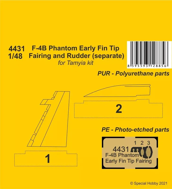 CMK F-4B Phantom Early Fin Tip Fairing and Rudder (separate) 1 48 (129-4431) Legjobb ár
