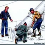 Árcsökkenés CMK U-VII Besatzung bei der Torpedo Beladung (129-F72132)