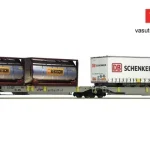 Fleischmann 825004 Konténerszállító iker-zsebeskocsi, Sdggmrs25 - T2000, AAE, Bertschi / DB-Scenker (E6) (N) Szuper ajánlat