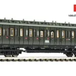 Fleischmann 804305 Oldalfellépős négytengelyes személykocsi fékházzal, C4 pr04, 3. osztály, DRG (E2) (N) Exkluzív ajánlat