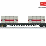 Expressz kézbesítés Märklin 47048 Konténerszállító négytengelyes teherkocsi, Sgs 693, 2 db 20 lábas konténerrel, DB (E4) (H0) - AC