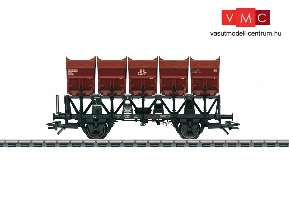 Expressz kézbesítés Märklin 46355 Önürítős kőszállító teherkocsi, Ommi 51, DB (E3) (H0) - AC