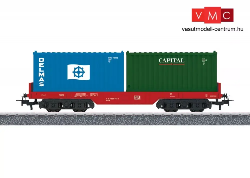 Biztonságos fizetés Märklin 44700 Märklin Start up - Konténerszállító négytengelyes teherkocsi, 2 db 20 lábas konténerrel, DB-AG (E5) (H0) - AC