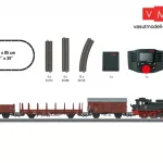 Märklin 29074 Märklin Start up digitális kezdőkészlet Gőzmozdony BR 74, tehervonattal, DB (E3) (H0) - C-Gleis ovál, Mobile Station vezérlés - AC Árengedmény
