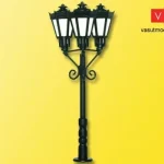 Viessmann 6077 Parklámpa, háromkaros fekete - melegfehér LED (H0) Bestseller