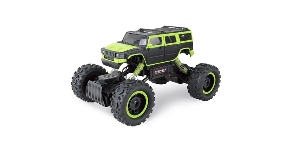 Szezonális akció Rock Crawler 4WD Hummer távirányítós sziklamászó autó 1/14 zöld