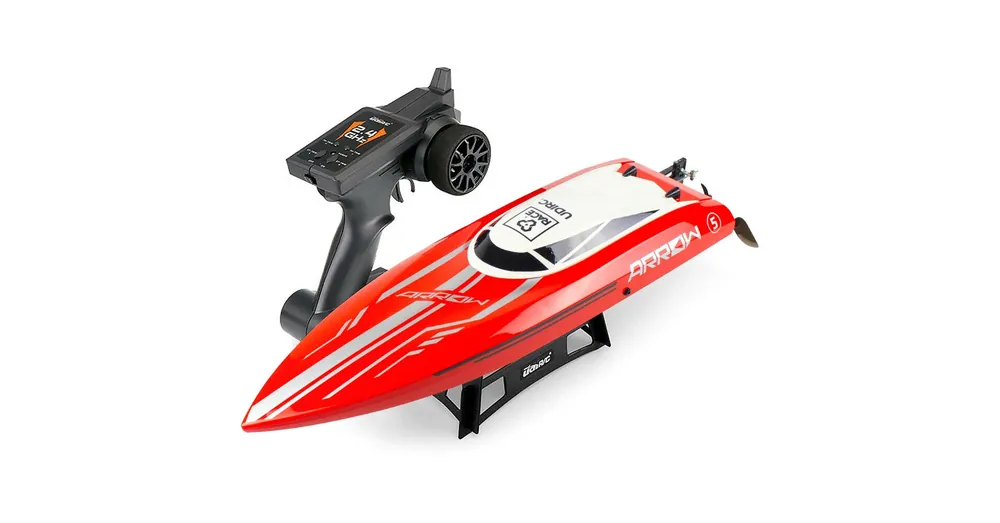 Csak ma Felnőtt brushless távirányítós versenyhajó +45km/h 63cm UDI 005 piros