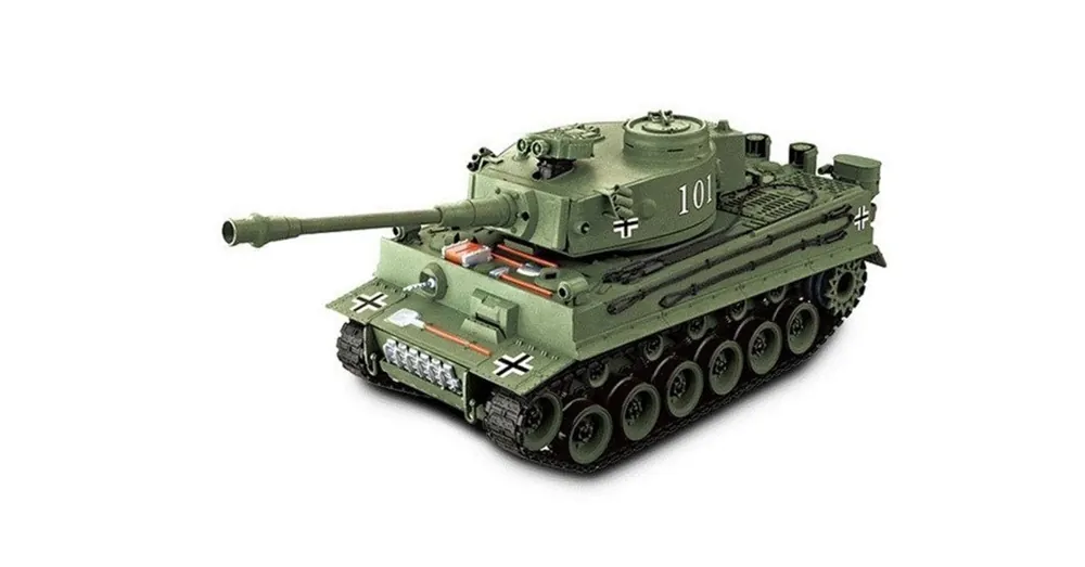 Gyors szállítás BROTHER TANK Tigris muanyaglövedékes távirányítós tank 46cm-es zöld