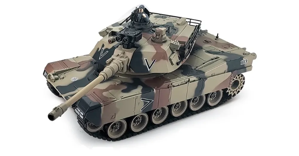 BROTHER TANK M1A2 Abrams muanyaglövedékes távirányítós tank 46cm-es sivatagi Kiárusítás