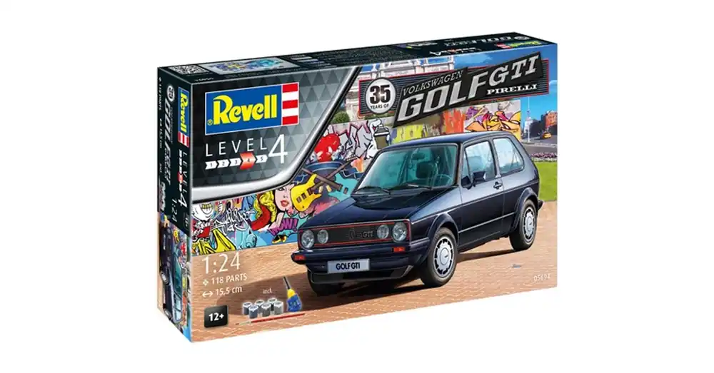 REV-5694 Revell 1 24 35 Years of Volkswagen Golf GTI Pirelli SET Szezonális akció