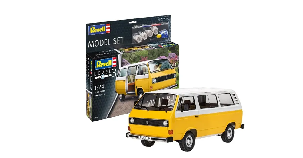 Azonnal elérhető REV-67706 Revell 1 25 VW T3 Bus makett készlet festékkel és kiegészítokkel