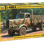 Szuper akció Zvezda 1 35 German Heavy 4WD Cargo Truck L 4500A Schwerer LKW 4,5t harcjármu makett