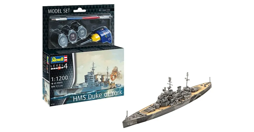 Vedd meg most REV-65182 Revell 1 1200 Battleship HMS Duke of York SET makett hajó
